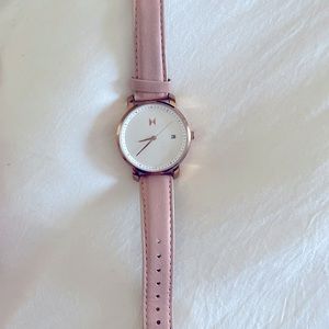 Movement blush pink and rose gold watch